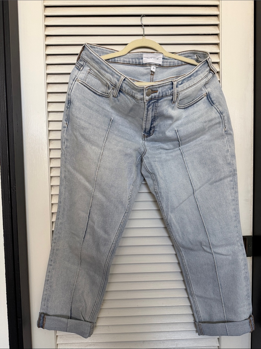 Dear John Pale Blue Boyfriend Jeans with Front Seams
